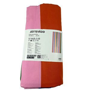 Ikea JATTEVADD Pre-cut Fabric Multicolor Stripes, 59x118" Thick Cotton, NEW